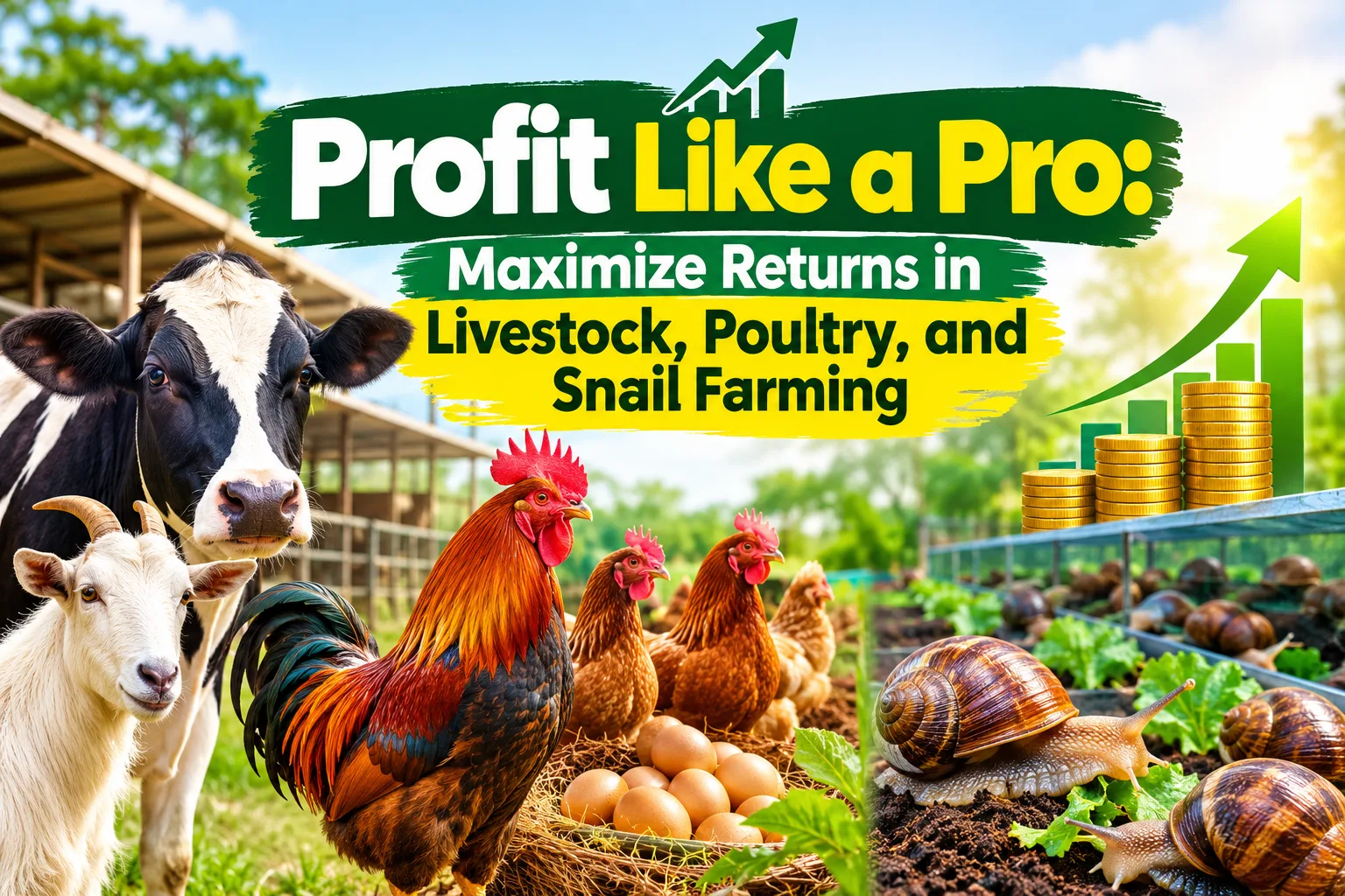 Livestock poultry and snail farming